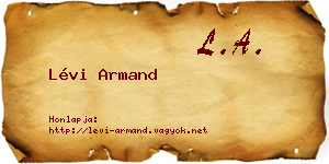 Lévi Armand névjegykártya